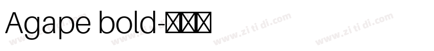Agape bold字体转换